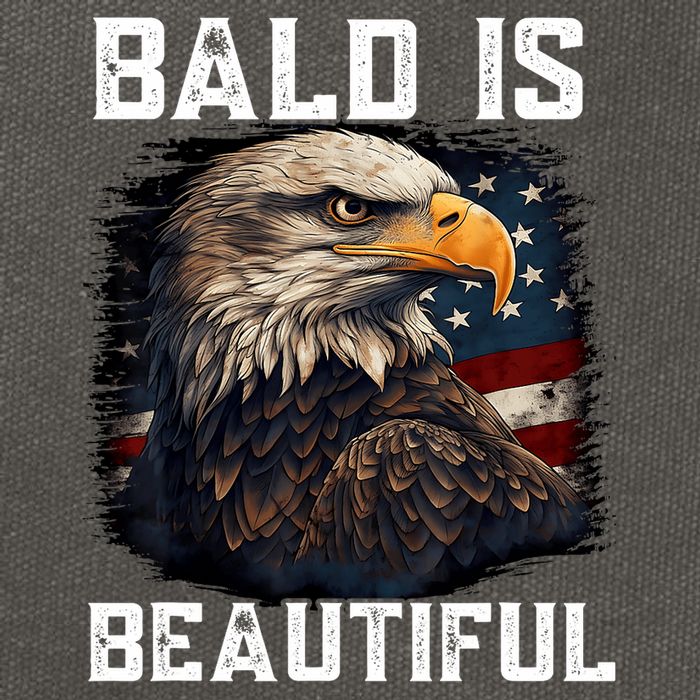 Bald Is Beautiful 4th Of July Independence Day Bald Eagle Cotton Canvas Backpack