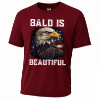 Bald Is Beautiful 4th Of July Independence Day Bald Eagle Cooling Performance Crew T-Shirt