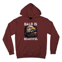 Bald Is Beautiful 4th Of July Independence Day Bald Eagle Hoodie