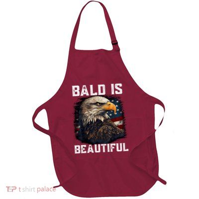 Bald Is Beautiful 4th Of July Independence Day Bald Eagle Apron