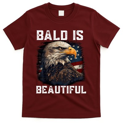 Bald Is Beautiful 4th Of July Independence Day Bald Eagle T-Shirt
