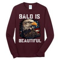 Bald Is Beautiful 4th Of July Independence Day Bald Eagle Tall Long Sleeve T-Shirt