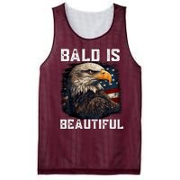 Bald Is Beautiful 4th Of July Independence Day Bald Eagle Mesh Reversible Basketball Jersey Tank