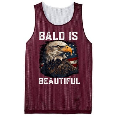 Bald Is Beautiful 4th Of July Independence Day Bald Eagle Mesh Reversible Basketball Jersey Tank