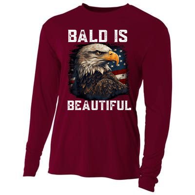 Bald Is Beautiful 4th Of July Independence Day Bald Eagle Cooling Performance Long Sleeve Crew