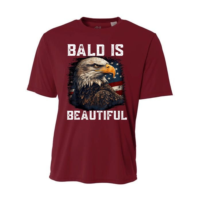 Bald Is Beautiful 4th Of July Independence Day Bald Eagle Performance Sprint T-Shirt