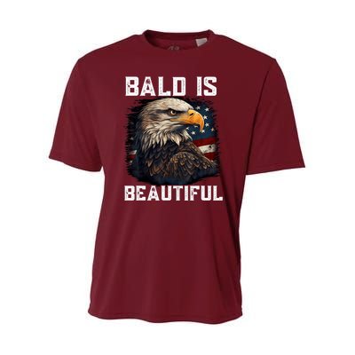 Bald Is Beautiful 4th Of July Independence Day Bald Eagle Youth Performance Sprint T-Shirt