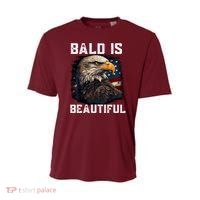 Bald Is Beautiful 4th Of July Independence Day Bald Eagle Youth Performance Sprint T-Shirt
