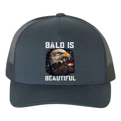 Bald Is Beautiful 4th Of July Independence Day Bald Eagle Yupoong Adult 5-Panel Trucker Hat