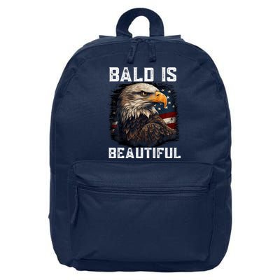 Bald Is Beautiful 4th Of July Independence Day Bald Eagle 16 in Basic Backpack