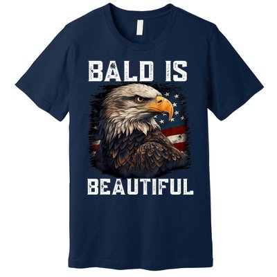 Bald Is Beautiful 4th Of July Independence Day Bald Eagle Premium T-Shirt