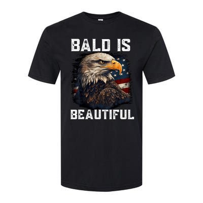 Bald Is Beautiful 4th Of July Independence Day Bald Eagle Softstyle CVC T-Shirt