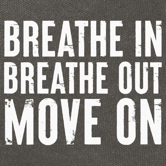 Breathe In Breathe Out Move On Yoga Meditation Chill Quote Cotton Canvas Backpack