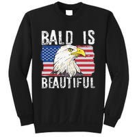 Bald Is Beautiful 4th of July Independence Day Bald Eagle Sweatshirt