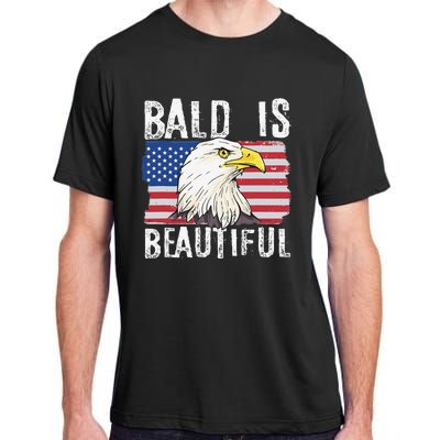 Bald Is Beautiful 4th of July Independence Day Bald Eagle Adult ChromaSoft Performance T-Shirt