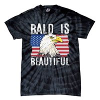 Bald Is Beautiful 4th of July Independence Day Bald Eagle Tie-Dye T-Shirt