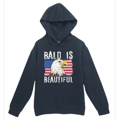 Bald Is Beautiful 4th of July Independence Day Bald Eagle Urban Pullover Hoodie