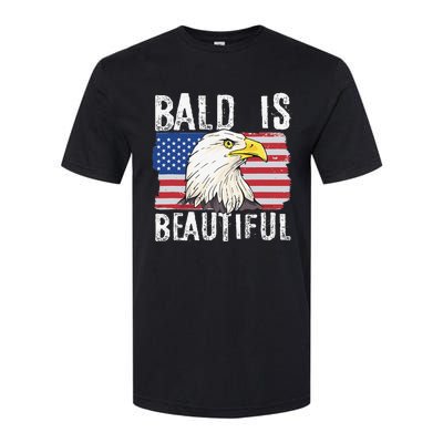 Bald Is Beautiful 4th of July Independence Day Bald Eagle Softstyle CVC T-Shirt