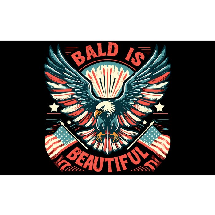 Bald Is Beautiful 4th Of July Independence Day America Eagle Bumper Sticker