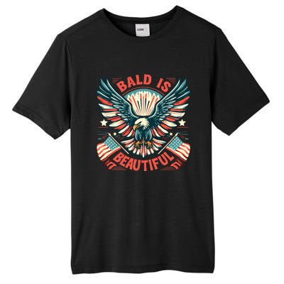 Bald Is Beautiful 4th Of July Independence Day America Eagle Tall Fusion ChromaSoft Performance T-Shirt