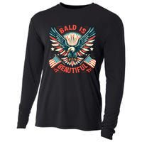 Bald Is Beautiful 4th Of July Independence Day America Eagle Cooling Performance Long Sleeve Crew