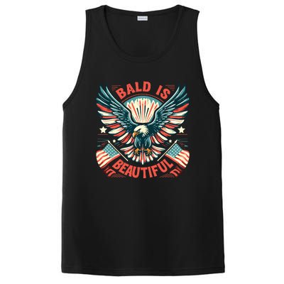 Bald Is Beautiful 4th Of July Independence Day America Eagle PosiCharge Competitor Tank