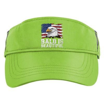 Bald Is Beautiful 4th Of July Independence Day Bald Eagle Premium Adult Drive Performance Visor