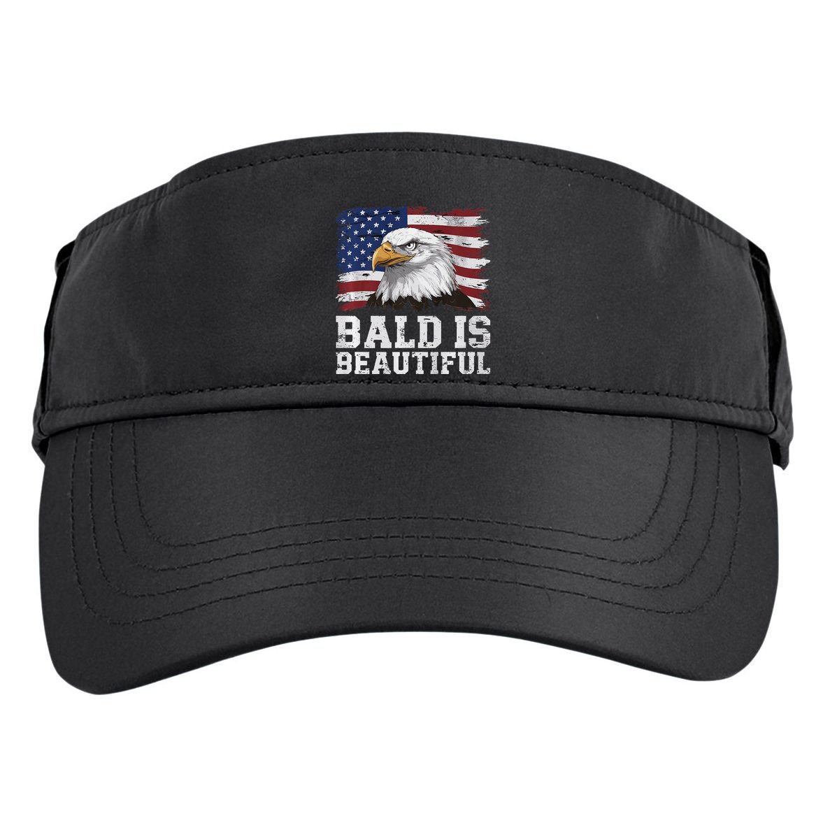 Bald Is Beautiful 4th Of July Independence Day Bald Eagle Premium Adult Drive Performance Visor