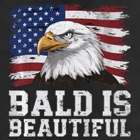 Bald Is Beautiful 4th Of July Independence Day Bald Eagle Premium Adult Drive Performance Visor