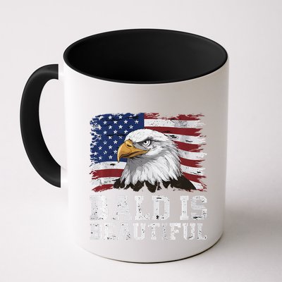 Bald Is Beautiful 4th Of July Independence Day Bald Eagle Premium Mug