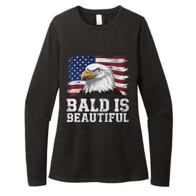 Bald Is Beautiful 4th Of July Independence Day Bald Eagle Premium Womens CVC Long Sleeve Shirt