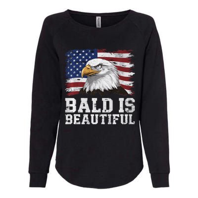 Bald Is Beautiful 4th Of July Independence Day Bald Eagle Premium Womens California Wash Sweatshirt