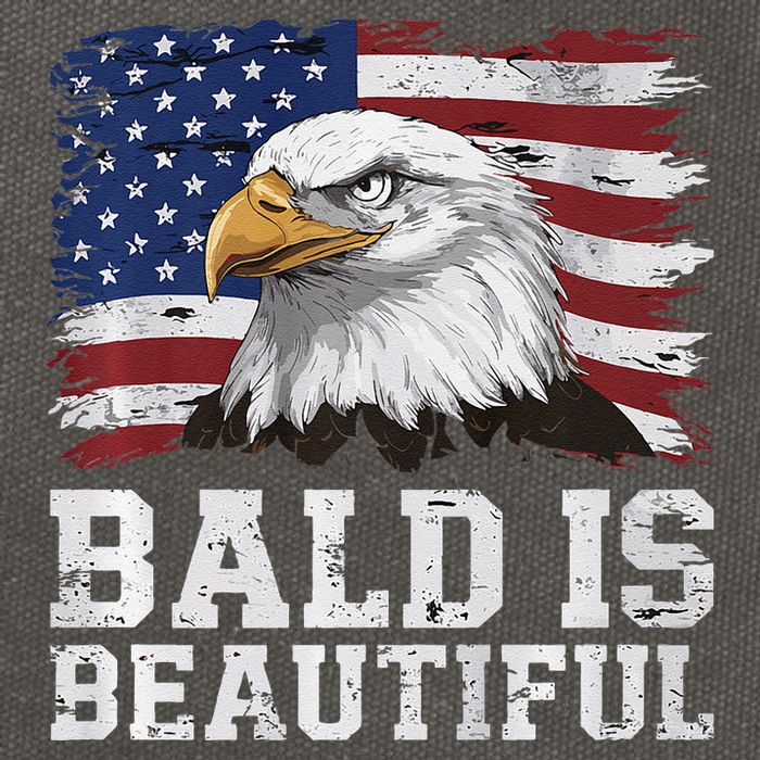 Bald Is Beautiful 4th Of July Independence Day Bald Eagle Premium Cotton Canvas Backpack