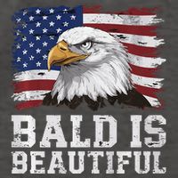 Bald Is Beautiful 4th Of July Independence Day Bald Eagle Premium Vector Backpack
