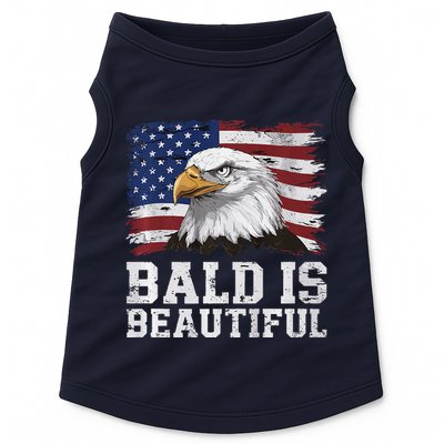 Bald Is Beautiful 4th Of July Independence Day Bald Eagle Premium Doggie Tank