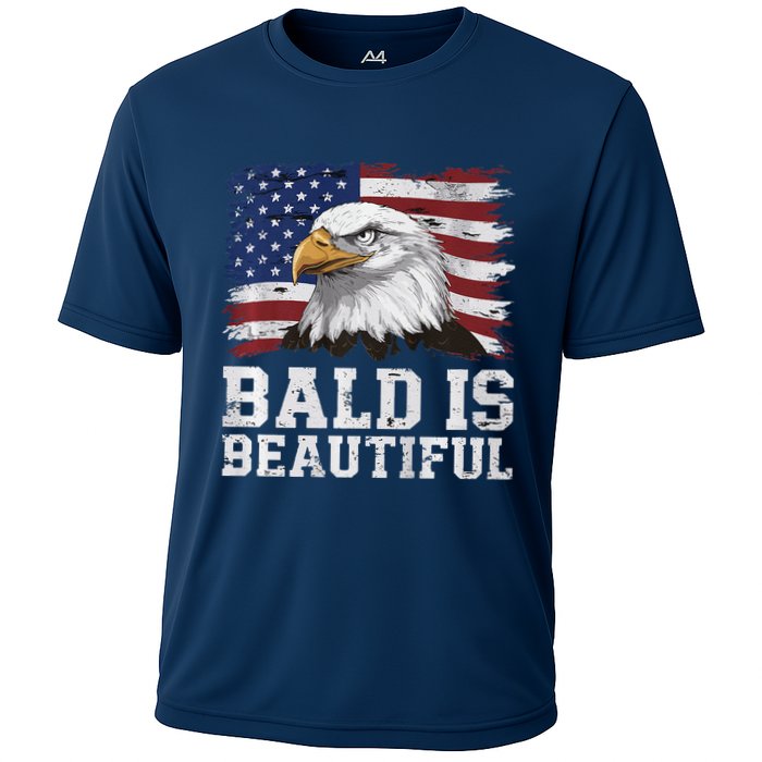 Bald Is Beautiful 4th Of July Independence Day Bald Eagle Premium Cooling Performance Crew T-Shirt