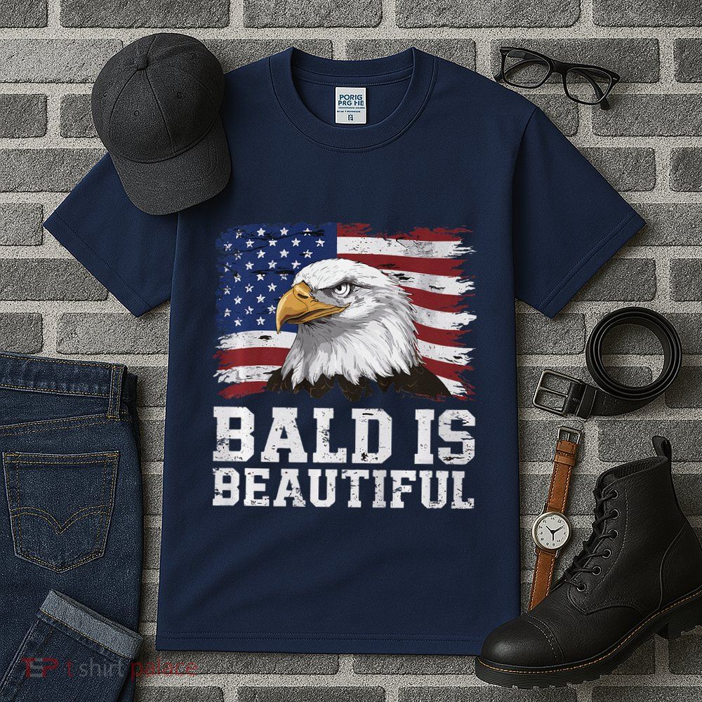 Bald Is Beautiful 4th Of July Independence Day Bald Eagle Premium Tall T-Shirt