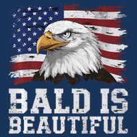 Bald Is Beautiful 4th Of July Independence Day Bald Eagle Premium Drawstring Bag