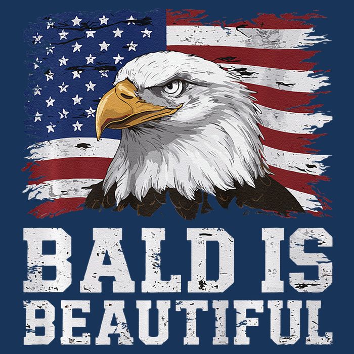 Bald Is Beautiful 4th Of July Independence Day Bald Eagle Premium Drawstring Bag