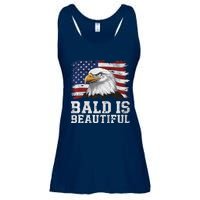 Bald Is Beautiful 4th Of July Independence Day Bald Eagle Premium Ladies Essential Flowy Tank