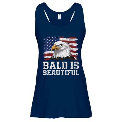 Bald Is Beautiful 4th Of July Independence Day Bald Eagle Premium Ladies Essential Flowy Tank