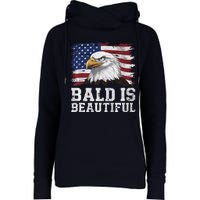 Bald Is Beautiful 4th Of July Independence Day Bald Eagle Premium Womens Funnel Neck Pullover Hood