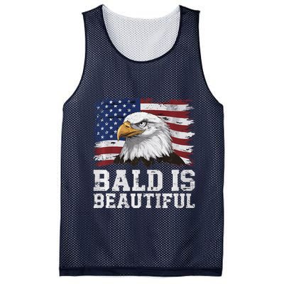 Bald Is Beautiful 4th Of July Independence Day Bald Eagle Premium Mesh Reversible Basketball Jersey Tank