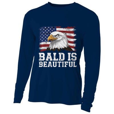 Bald Is Beautiful 4th Of July Independence Day Bald Eagle Premium Cooling Performance Long Sleeve Crew