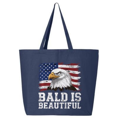 Bald Is Beautiful 4th Of July Independence Day Bald Eagle Premium 25L Jumbo Tote