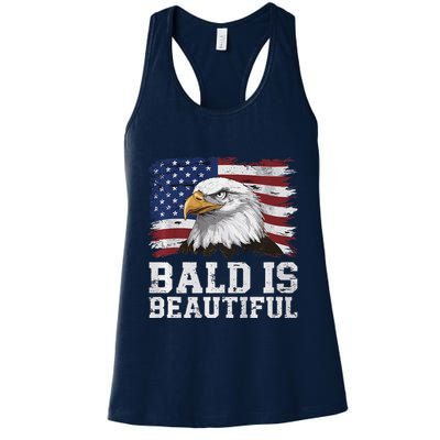 Bald Is Beautiful 4th Of July Independence Day Bald Eagle Premium Womens Tank Top
