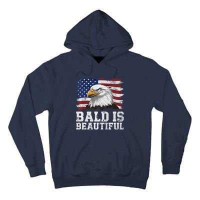 Bald Is Beautiful 4th Of July Independence Day Bald Eagle Premium Tall Hoodie