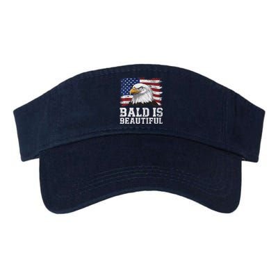 Bald Is Beautiful 4th Of July Independence Day Bald Eagle Premium Valucap Bio-Washed Visor