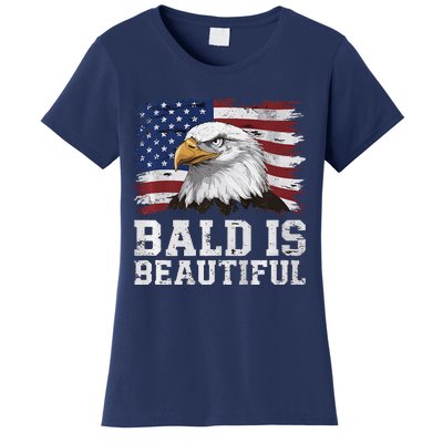 Bald Is Beautiful 4th Of July Independence Day Bald Eagle Premium Women's T-Shirt