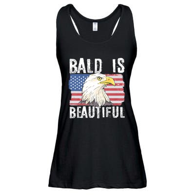 Bald Is Beautiful 4th Of July Independence Day Bald Eagle Ladies Essential Flowy Tank